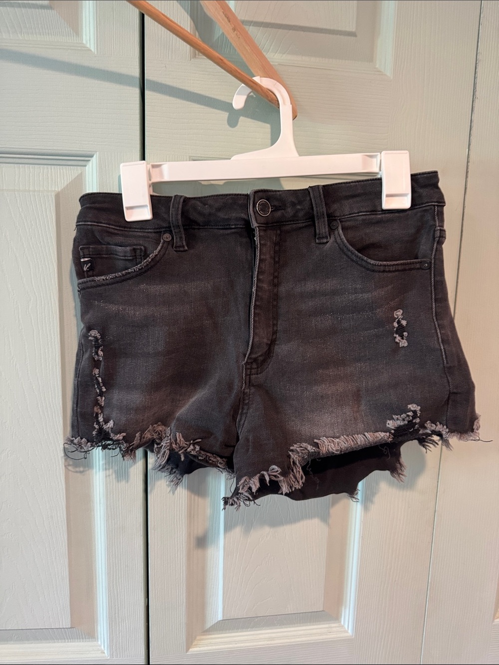 KanCan Black Distressed Denim Cutoff Shorts